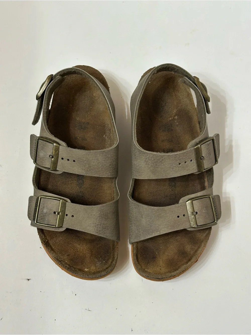 Birkenstock Men's Olive Green 2-Strap Adjustable Strap Sandals Size 35 EU (3 US)